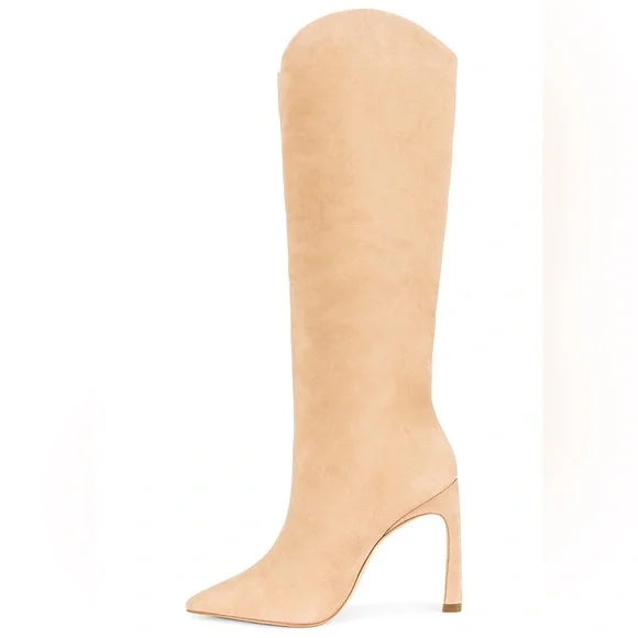 Maryana Sculpt Boot in Light Nude Tan Nubuck Suede - Schutz NWOB - Picture 2 of 5